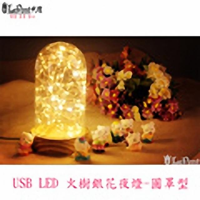 【LEPONT】LED USB 火樹銀花夜燈-圓罩型