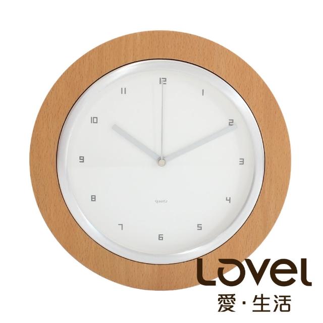 【LOVEL】26cm無印風格木框壁掛時鐘(W260-NT)