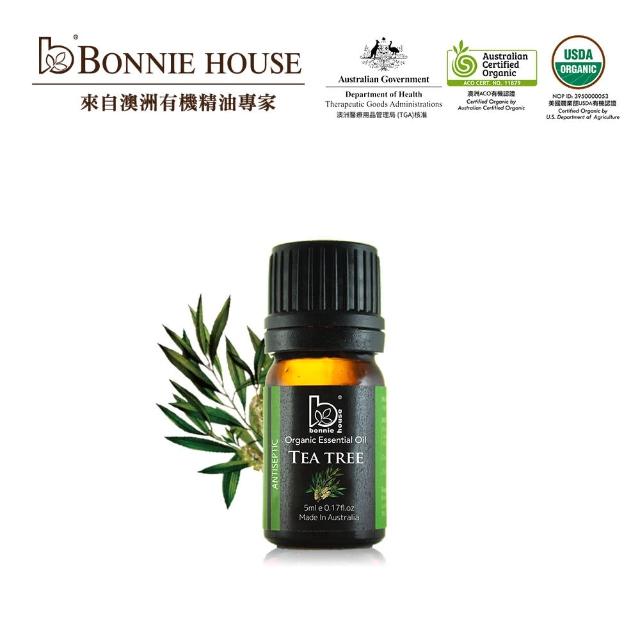 【Bonnie House】雙有機認證 茶樹精油5ml