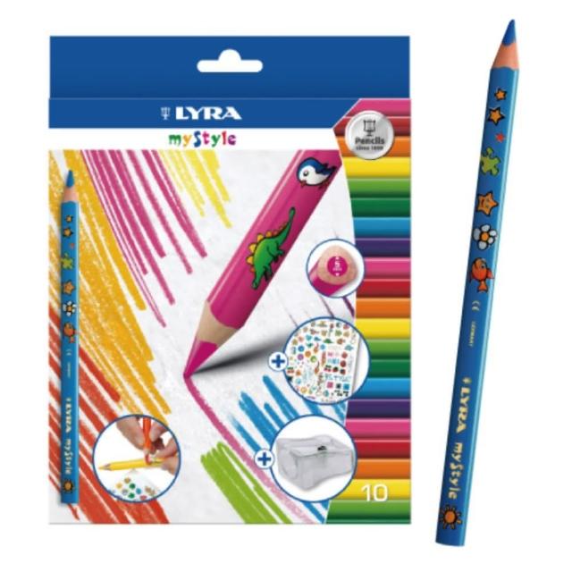 【德國LYRA】個人專屬三角彩色鉛筆(10色)