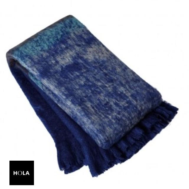 【HOLA】HOLA home 繪藍馬海毛毯