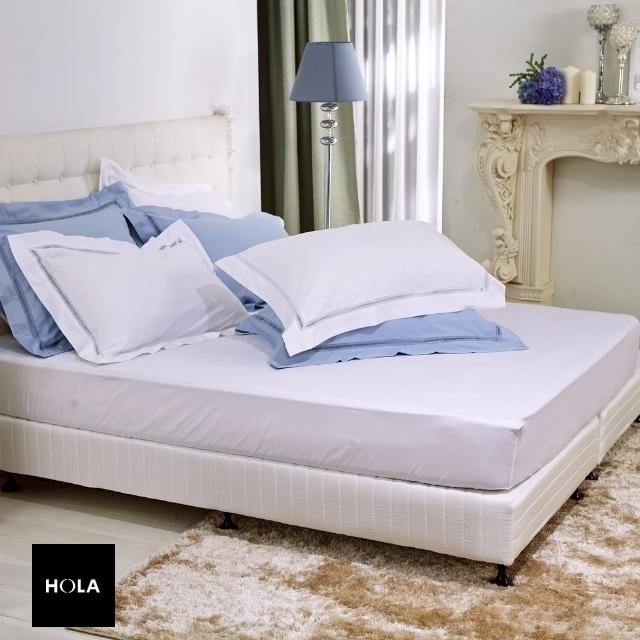 【HOLA】HOLA home 法樂鏤空蕾絲特大床包 淨白