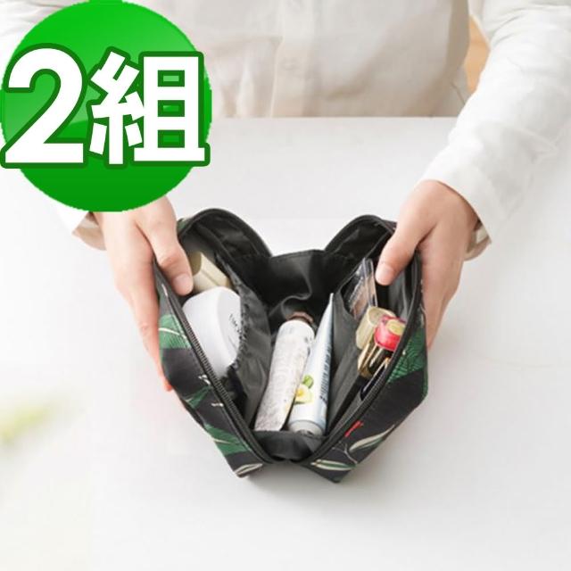 【JIDA】禾風超質感新款加厚化妝包-手拿包-2色(二入組)