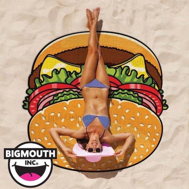 【Big Mouth】造型海灘毯(漢堡)