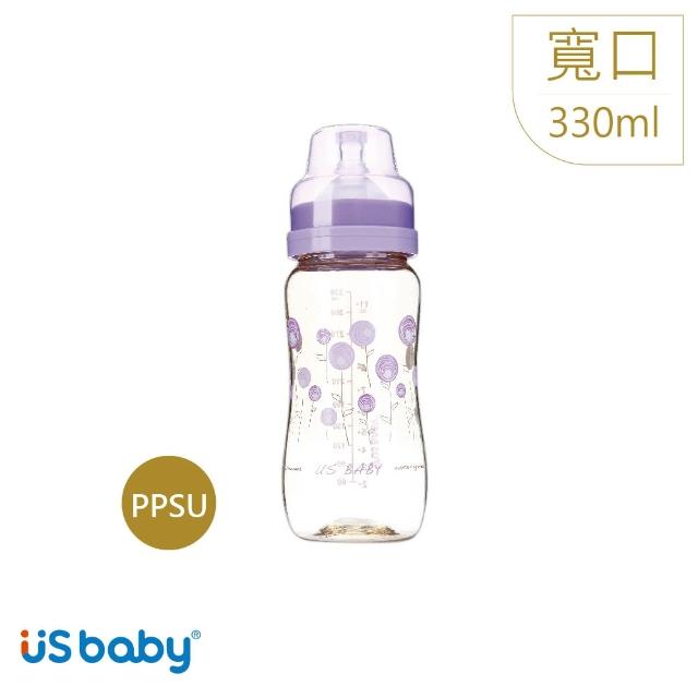【優生】真母感PPSU奶瓶寬口330ml-紫