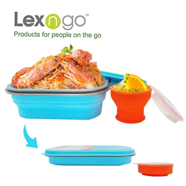 【Lexngo】可折疊午餐組-大(餐盒 碗盤 廚具 便當)
