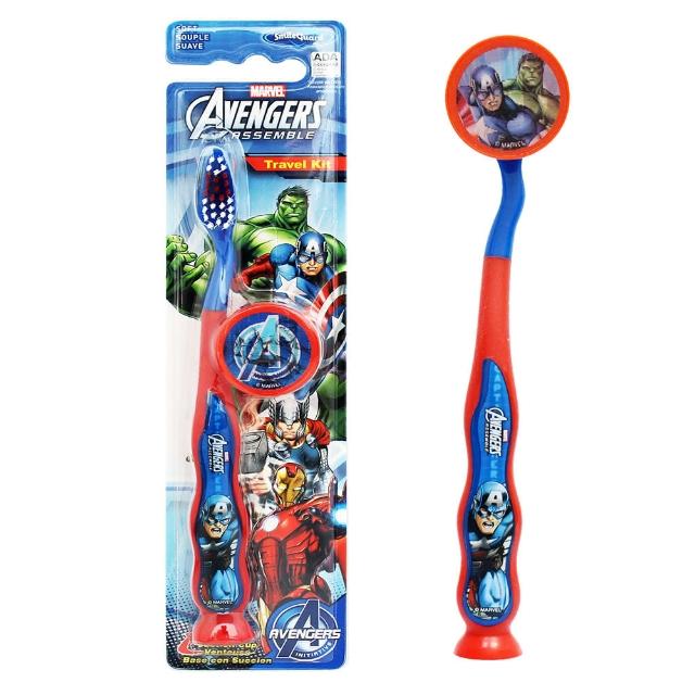 【AVENGERS】單入兒童吸盤牙刷-附刷蓋(Captain America)