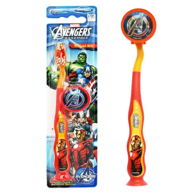 【AVENGERS】單入兒童吸盤牙刷-附刷蓋(Iron Man)