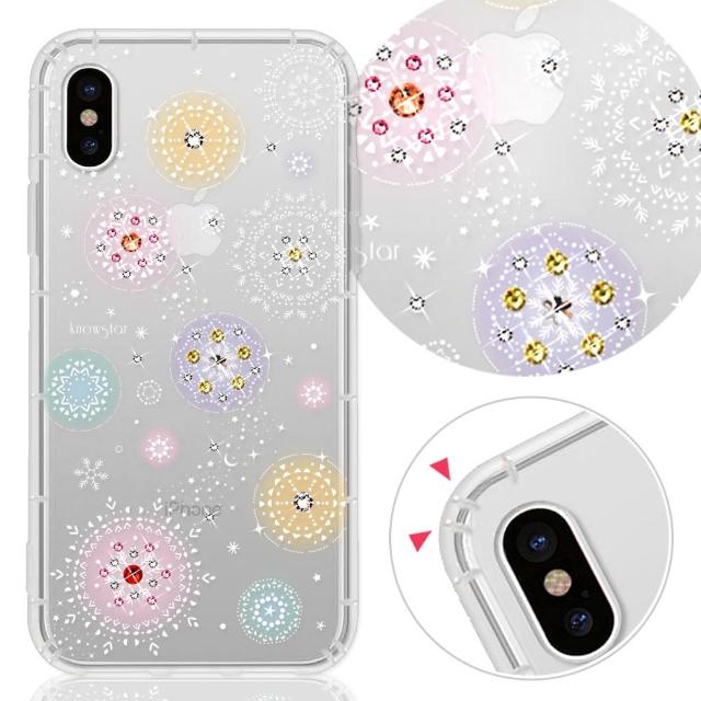 【KnowStar】APPLE iPhone X 奧地利彩鑽防摔手機殼-雪球花(iPhoneX 5.8吋)