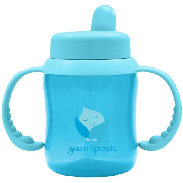 【美國 green sprouts】防漏翻蓋喝水瓶 180ML_水藍色(GS144360-1) 【美國 green sprouts】防漏翻蓋喝水瓶 180ML_水藍色(GS144360-1)