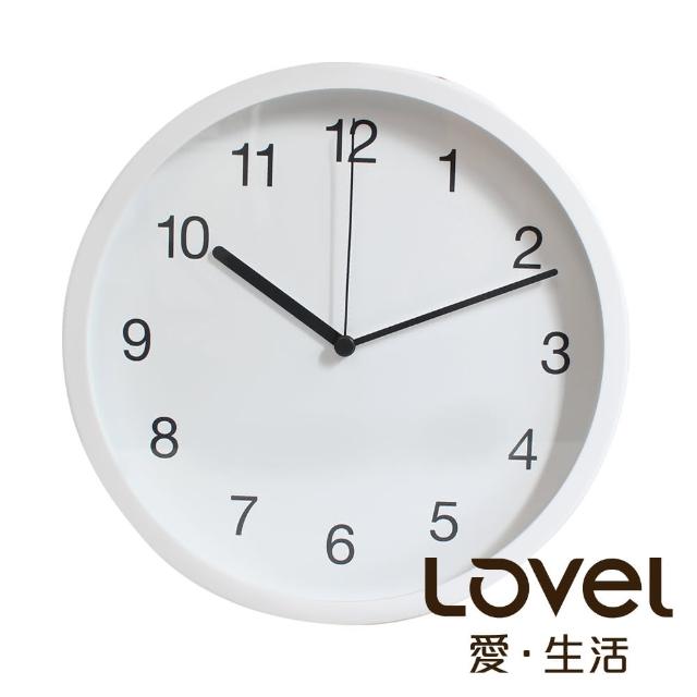 【LOVEL】25cm摩登膠框靜音時鐘-經典白(P250-WH)