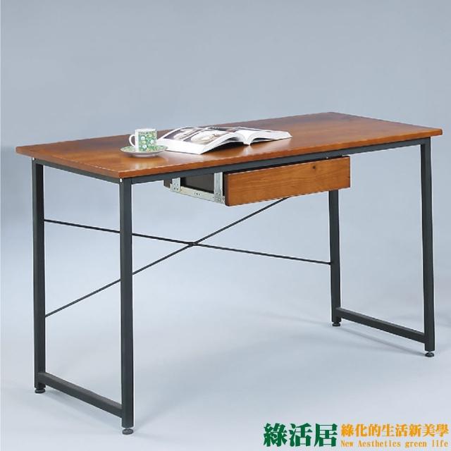 【綠活居】薛曼    簡約風4尺實木書桌-電腦桌