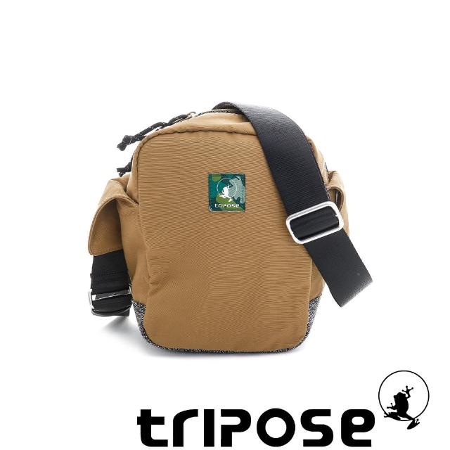 【tripose】微旅輕量岩紋配色防潑水斜揹包(駝)
