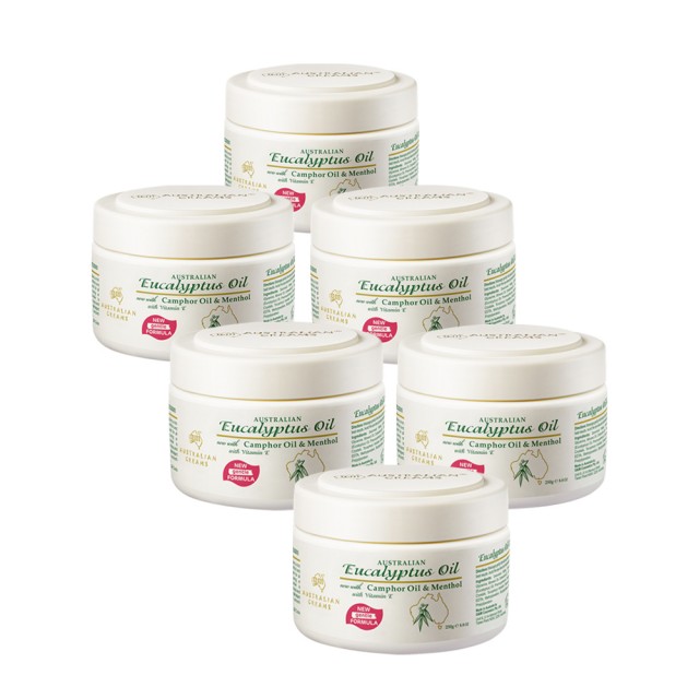 【澳洲G&M】尤加利油薄荷舒緩保濕霜含維他命E(250g/罐 6入組)