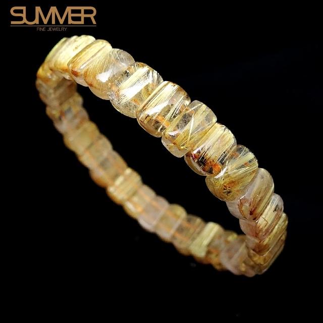 【SUMMER寶石】A級-髮晶之王 天然鈦晶手排 20g以上(隨機出貨)
