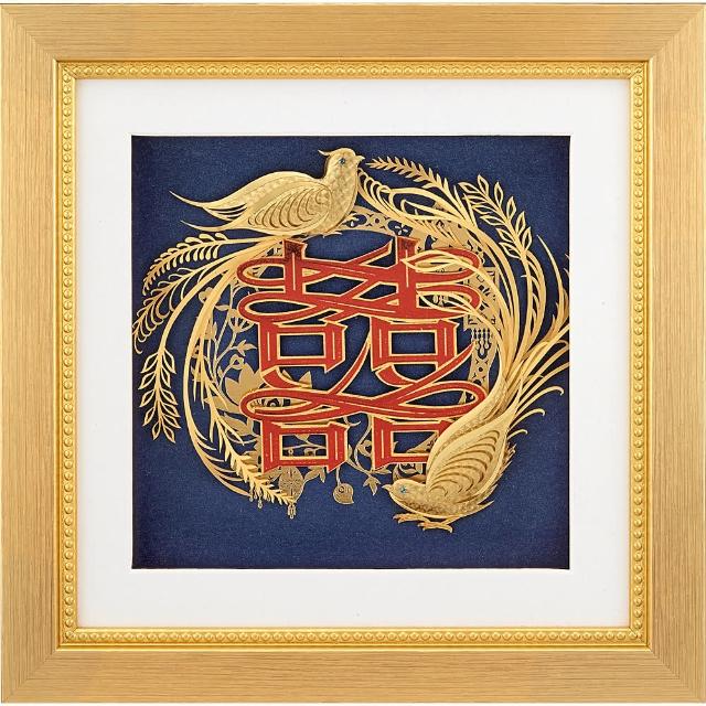 【開運陶源】金箔畫 純金~鳳凰于飛/比翼雙飛(結婚禮品)