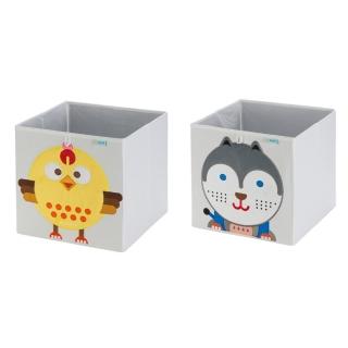 【MyTolek童樂可】藏寶盒 2件組-小狗+小雞(收納小幫手 IKEA組合櫃適用)  MyTolek 童樂可