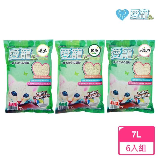 2/1-2/22任2件送300mo幣(3月底前歸戶)【愛寵】豆腐貓砂7L-6入