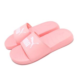 【PUMA】涼拖鞋 Popcat 20 套腳 女鞋 基本款 大logo 夏日 穿搭 輕便 粉 白(37284806) 推薦  PUMA