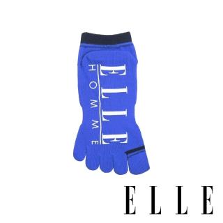【ELLE HOMME】1/4簡約止滑五趾男襪-藍(五趾襪/五指襪/男襪)  ELLE HOMME