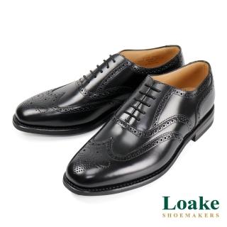 【Loake】經典翼紋雕花牛津鞋 黑色(LK302-BL)折扣推薦  Loake