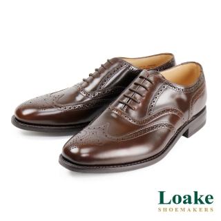 【Loake】經典翼紋雕花牛津鞋 深棕色(LK302-DBR)  Loake