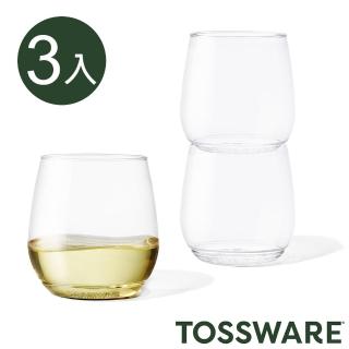 【TOSSWARE】3入組-可疊O杯12oz(紅酒杯 白酒杯 威士忌杯 防摔杯 無梗杯 塑膠酒杯) 推薦  TOSSWARE