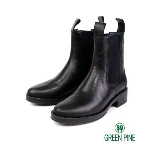 【GREEN PINE】超顯瘦百搭切爾西短靴(黑色)優惠推薦  GREEN PINE