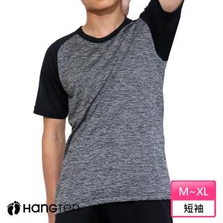 【Hang Ten】MIT陽離子速乾短袖 吸濕快乾 親膚舒適_HT-B12010(黑)  Hang Ten