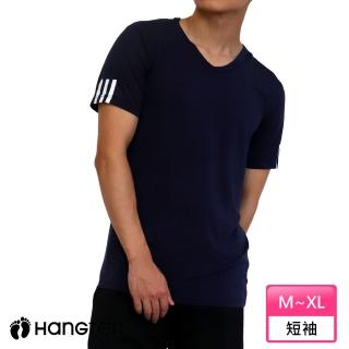 【Hang Ten】吸濕快乾抗菌涼感短袖 _HT-B12011(丈青)優惠推薦  Hang Ten