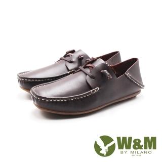 【W&M】男 懶人可踩腳休閒鞋 男鞋(咖)  W&M
