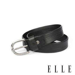 【ELLE HOMME】品牌休閒皮帶/商務皮帶-金屬馬蹄鐵(黑色/咖啡/淺咖)  ELLE HOMME