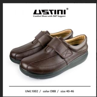 【Ustini】堃記洋行-超輕量防水跑皮鞋-咖啡(男款-超牛的 限時感恩季UWL1002DBB)  Ustini