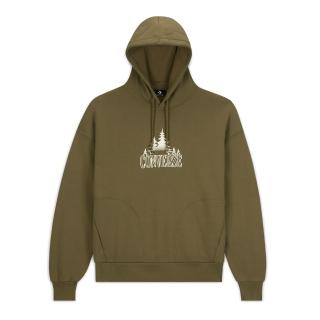 【CONVERSE】COUNTER CLIMATE GRAPHIC HOODIE 連帽上衣 帽T 女 綠色(10025035-A02)折扣推薦  CONVERSE