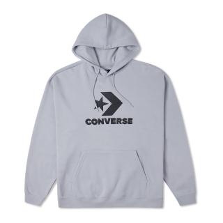 【CONVERSE】LARGE LOGO STAR CHEVRON HOODIE 連帽上衣 長袖上衣 男女 灰色(10024915-A03)評價推薦  CONVERSE