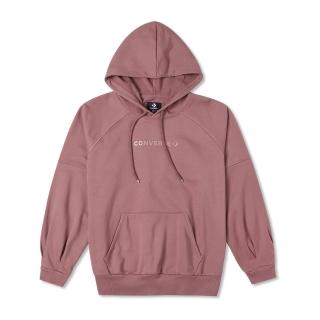 【CONVERSE】TWISTED KNITS HOODIE 連帽上衣 長袖上衣 女 紫紅色(10024670-A02)  CONVERSE