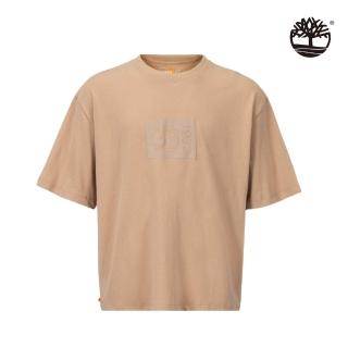 【Timberland】中性卡其色Oversize厚磅短袖T恤(A6QVB269)優惠推薦  Timberland