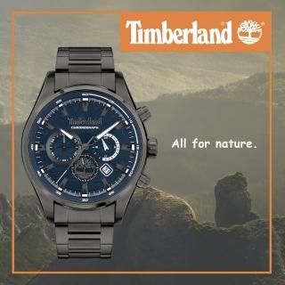 【Timberland】天柏嵐 ALDRIDGE系列多功能腕錶-黑灰x藍/43mm(TDWGI2102405)  Timberland