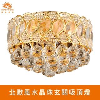 【Honey Comb】北歐風進口水晶珠玄關吸頂燈(FG62532)  Honey Comb