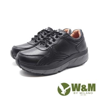 【W&M】女 FIT系列綁帶厚底運動健走鞋 女鞋(黑色)品牌優惠  W&M
