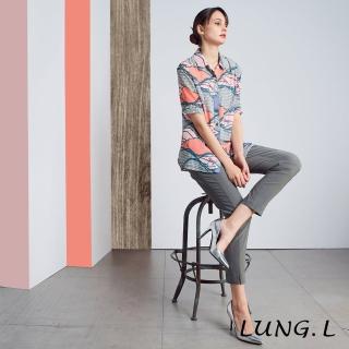 【LUNG.L 林佳樺】LL94E#莫蘭迪綠冰涼紗休閒長褲(女裝)優惠推薦  LUNG.L 林佳樺