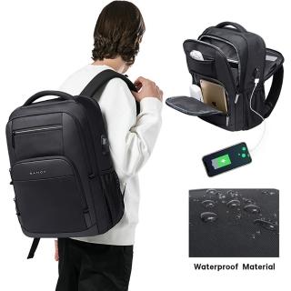【leaper】商務休閒旅遊15.6吋筆電USB防潑水機能型雙肩後背包好評推薦  leaper