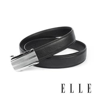 【ELLE HOMME】自動扣皮帶/紳士皮帶-格紋條中品牌  ELLE HOMME