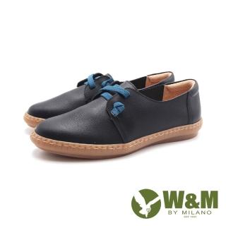 【W&M】女 日感簡約縫線休閒鞋 女鞋(黑色)評價推薦  W&M