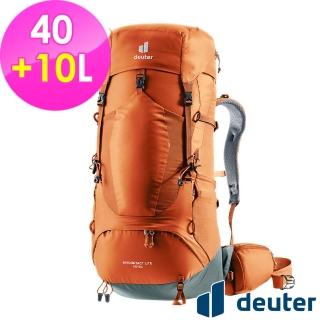 【deuter】AIRCONTACT LITE拔熱式透氣背包40L+10L(3340123橘/長途登山包/自助背包客/休閒旅遊包)好評推薦  deuter