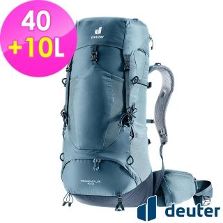 【deuter】AIRCONTACT LITE拔熱式透氣背包40L+10L(3340123霧藍/長途登山包/自助背包客/休閒旅遊包)  deuter