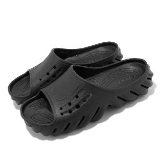 Crocs 拖鞋 Echo Slide 男鞋 女鞋 黑 波波涼拖 一片拖 運動拖鞋 卡駱馳(208170001)  Crocs