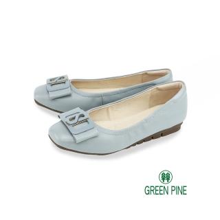 GREEN PINE 典雅小方頭2cm平底娃娃鞋 灰藍色(00851331)品牌優惠  GREEN PINE