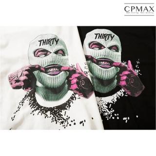 CPMAX 韓版嘻哈hiphop短袖上衣(白罩人痞帥五分袖t恤 圓領上衣 嘻哈短袖t恤 T246)  CPMAX