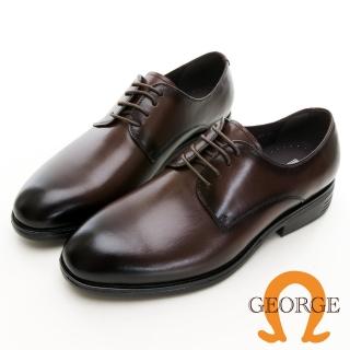 GEORGE 喬治皮鞋 MODO系列 寬楦圓頭素面真皮綁帶紳士鞋 -咖315015BW20  GEORGE 喬治皮鞋